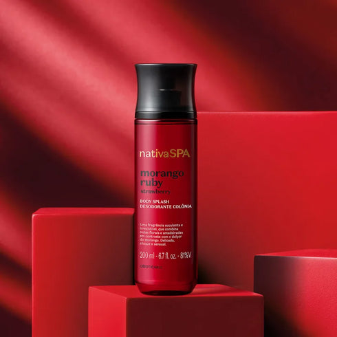 O Boticário Nativa SPA Strawberry Ruby Body Splash Deodorant Cologne 200ml